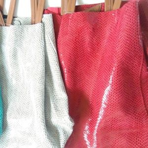 RED Leather "Rubina" Tote (NWT)